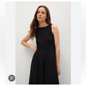Mango Elegant Black Sleeveless Midi Dress